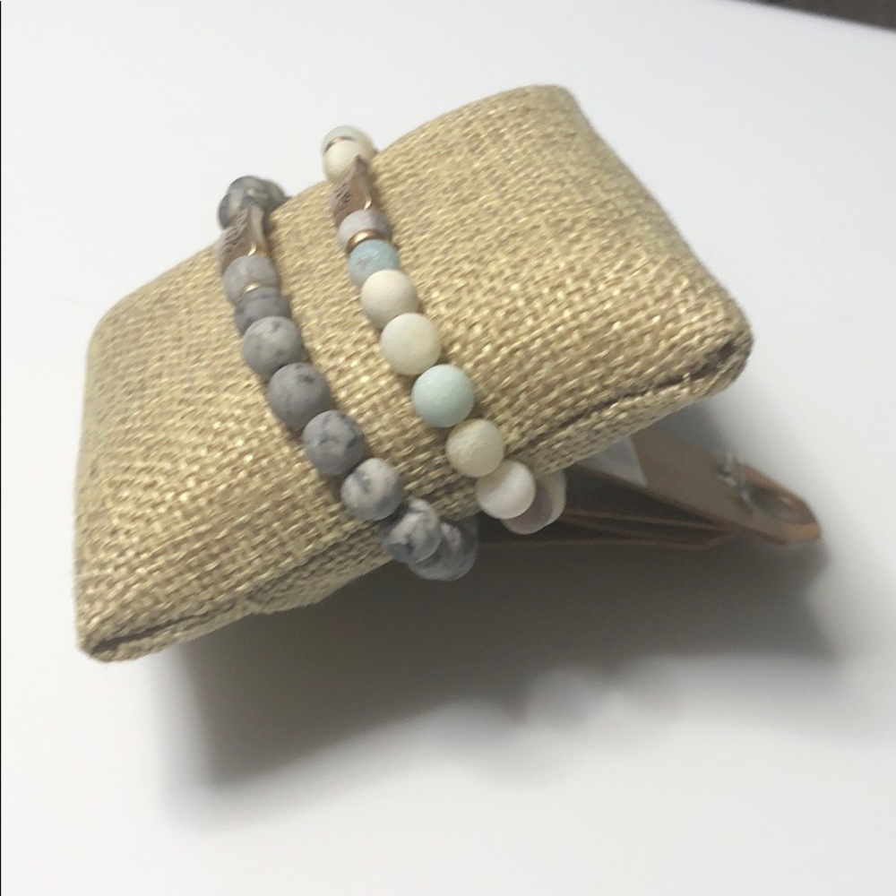 Multi-color bead Love & grey Hope Bracelet set - Picture 4 of 8